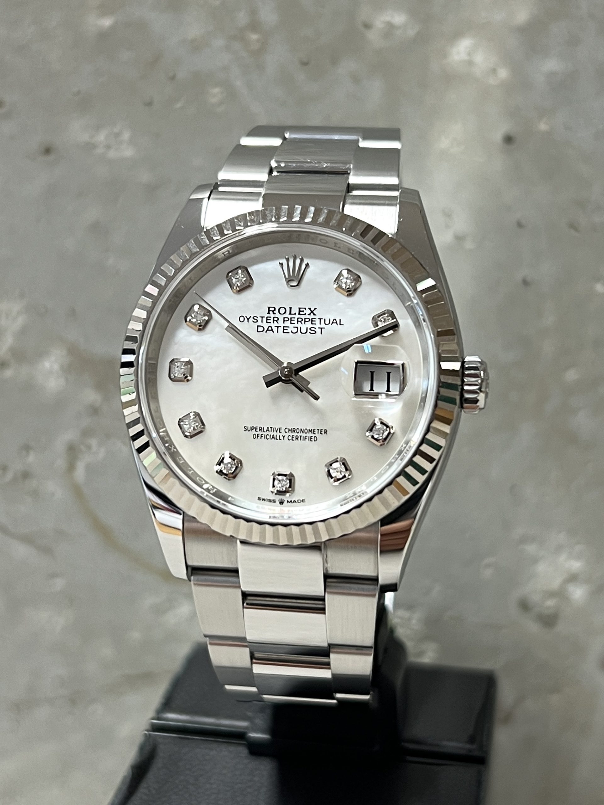 Rolex Datejust 36 "Perlmutt-Diamanten Zifferblatt"