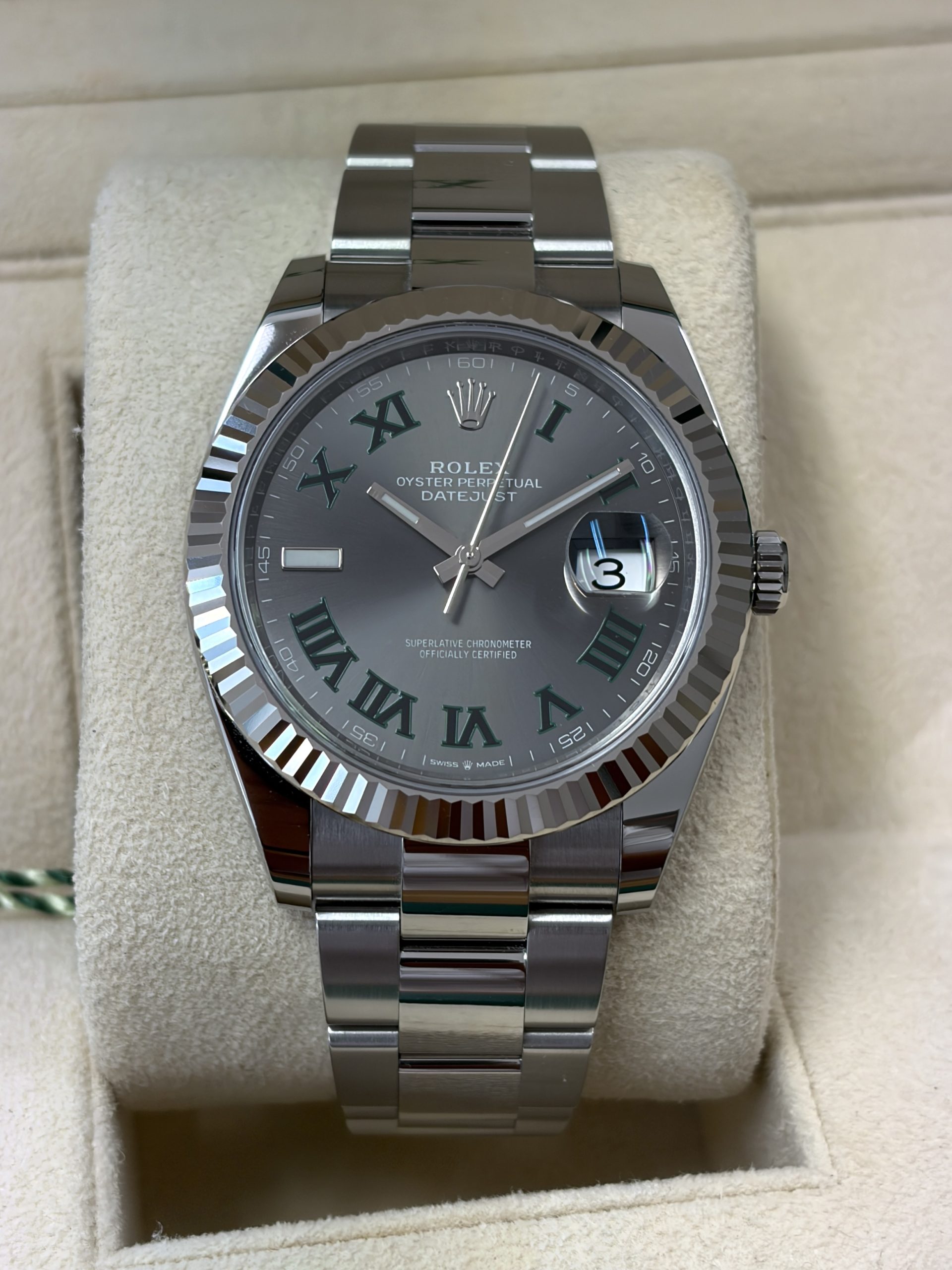 Rolex Datejust 41 "Wimbledon Zifferblatt/Weißgoldlünette" 12