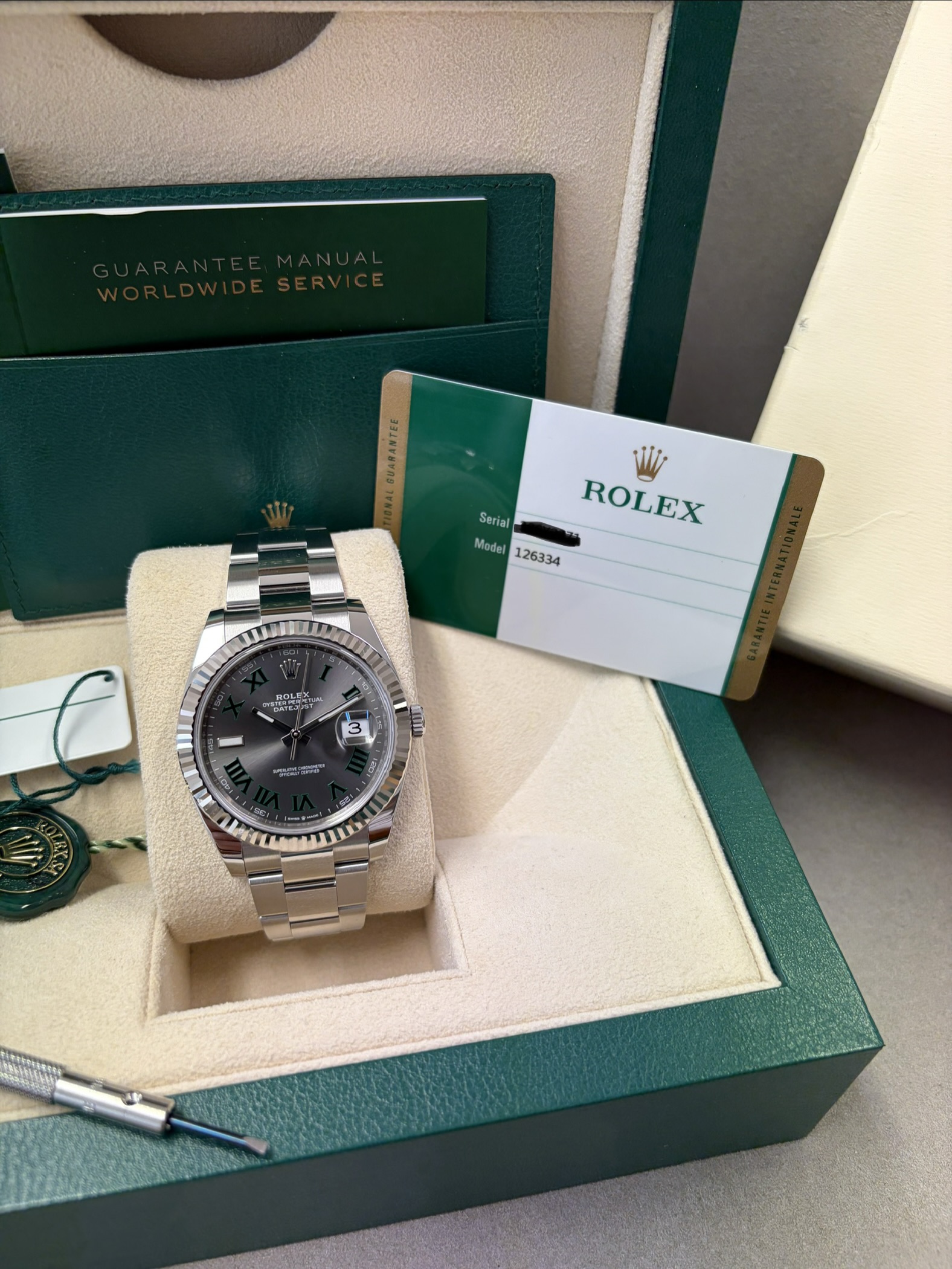 Rolex Datejust 41 "Wimbledon Zifferblatt/Weißgoldlünette" 15